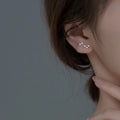 Wholesale Fashion Rhinestone Astrology Earring Stud Silver