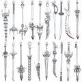 Metal Alloy Katana Sword Jewelry Charms Accessories DIY Pendant for Necklace Bracelet Earrings Jewelry Making