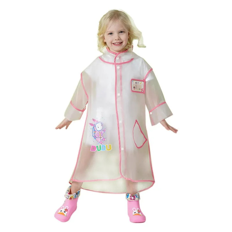 Waterproof for Outdoor Windproof EVA Raincoat for Boy and Girl XL Size for Rainy Camping Tour Travel Children's Rainwear