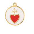 Mixed Styles Stainless Steel Enamel Heart Pendant Colorful for Necklace Making