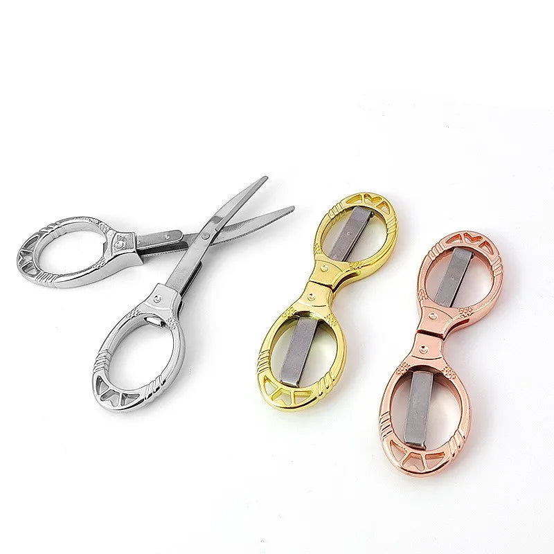 Portable Multi-Functional Outdoor Travel Scissors Octopus Telescopic Smooth Edge Steel Folding Industrial Embroidery Application