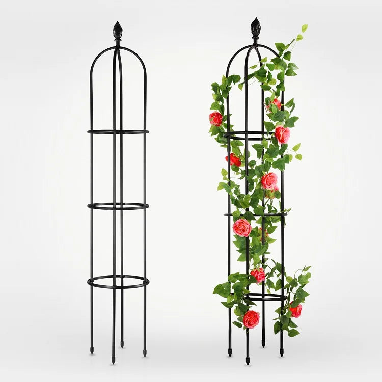 30*160cm Dia 12mm Tomato Trellis Cucumbers Plant Trellis DIY Potted Climbing Garden Metal PVC Aluminum Trellis Plant Support