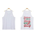 Blank White Men's Vest Sublimation Printed Custom Sleeveless Front Back Design Printed Running tank Tops