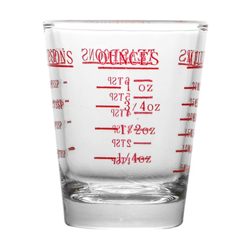 Espresso Shot Glass Liquid Glass Ounce 60ML Shot Glass Measure Cup With Scale Kitchen Measure Tool Supplies