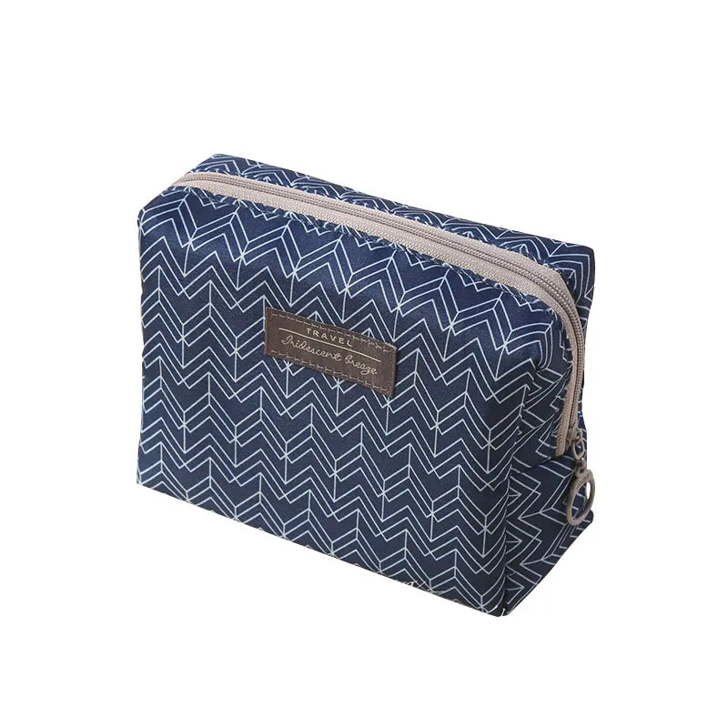Cute Mini Portable Fashion Zipper Carry-on Girls for Storage Bag Travel Beauty Organizer Flower Purse Makeup Cosmetic Bag
