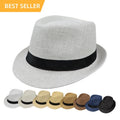 Wholesale Custom Logo Cheap Jazz Short Brim Trilby Paper Sun Protection Sombrero Fadora Fedora Panama Straw Hats