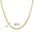 Stainless Steel Fashion Jewelry Plated Gold Flat Snake Link Chain Clavicle Necklace Women Men