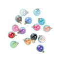 18mm Korean Glass Crystal Ball Stud Earrings Women Loose Diamond Glass Ball Charms Pendants for Jewelry Making Accessories