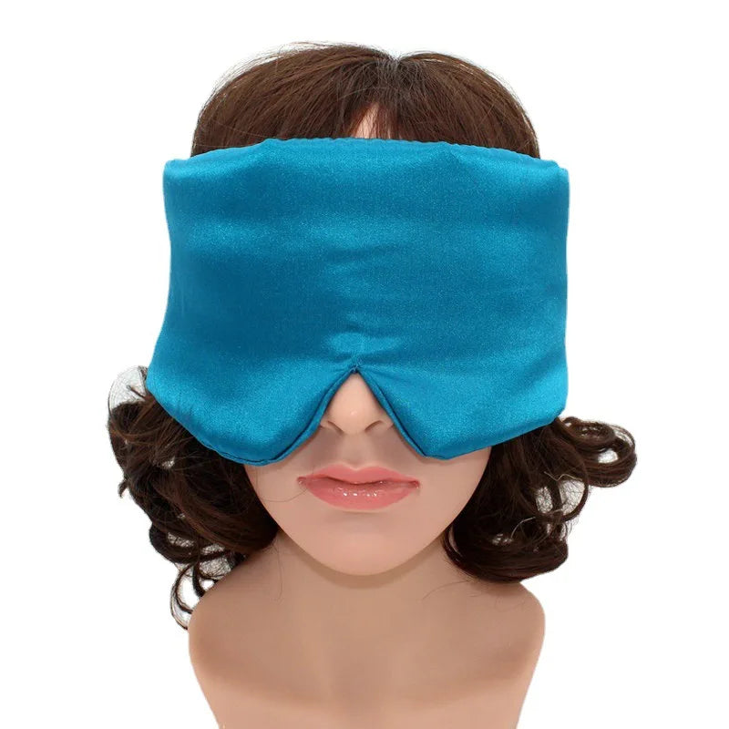 16 Momme Silk Eye Mask Plane Travel Mulberry Silk Silk Thickening Increase Shading Breathable Over Sized Eye Mask