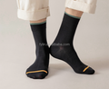 Custom Luxury Men's Business Socks High Quality Cotton Striped Crew Disposable Autumn Bottom Logo Eco-Friendly Breathable