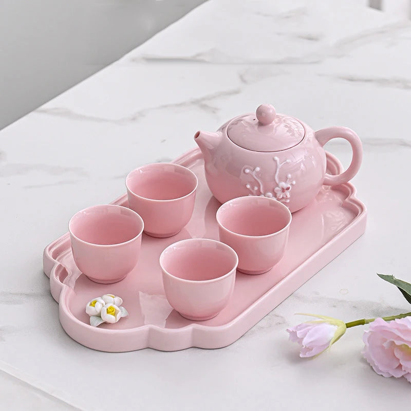 Newell China Ceremony Luxury Gift Box Vintage Afternoon and Cup Sets Ceramic Porcelain Tea Set With Teapot