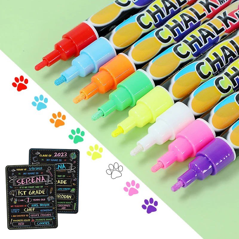 Hot Selling Non-toxic Liquid Chalk Markers 3mm Erasable Glass Pen for Chalkboard Signs WindowsCar Window Restaurant Menu