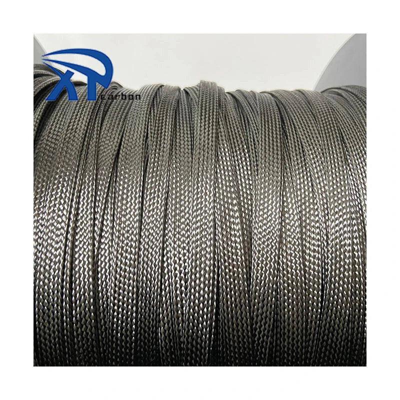 +/-45 Degree Carbon Fiber Braided Sleeving Wear-proof Black  Real  Carbon Fiber Braided Sleeve  25mm