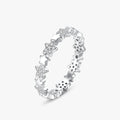 Ailmay Fashion 925 Sterling Silver Stars Stackable Finger Rings Sparkling Clear Zircon for Women Statement Gift Birthday Gift