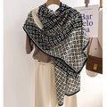 New Arrival Luxury Designer Letter Printed Imitation Cotton Wool Head Scarf Wraps 66*178cm High Quality Soft Viscose Women Shawl