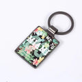 Qualisub Factory Price Sublimation Metal Keychains Blanks for Single Sided Printing in Rectangle Shape