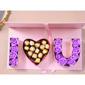 Fillable Chocolate Sweet Cake Packaging Cardboard I Love You Letter Shape Box Florist Box for Valentine Flower Packaging