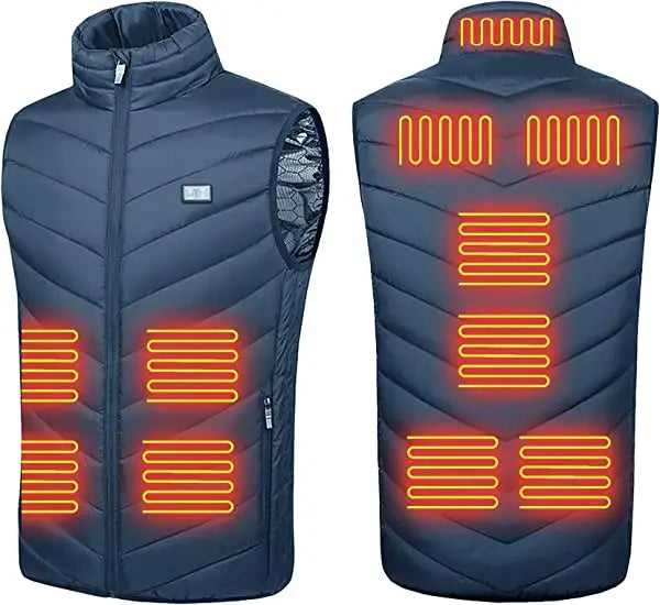 Lightweight Rechargeable USB Infrared Heating Vest Electric Body Warmer Men Women 3 Heating Levels Washable Nylon CE Outdoor Use