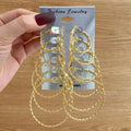 VKME Fashion Gold Big Hoop Earrings Set for Women Jewelry