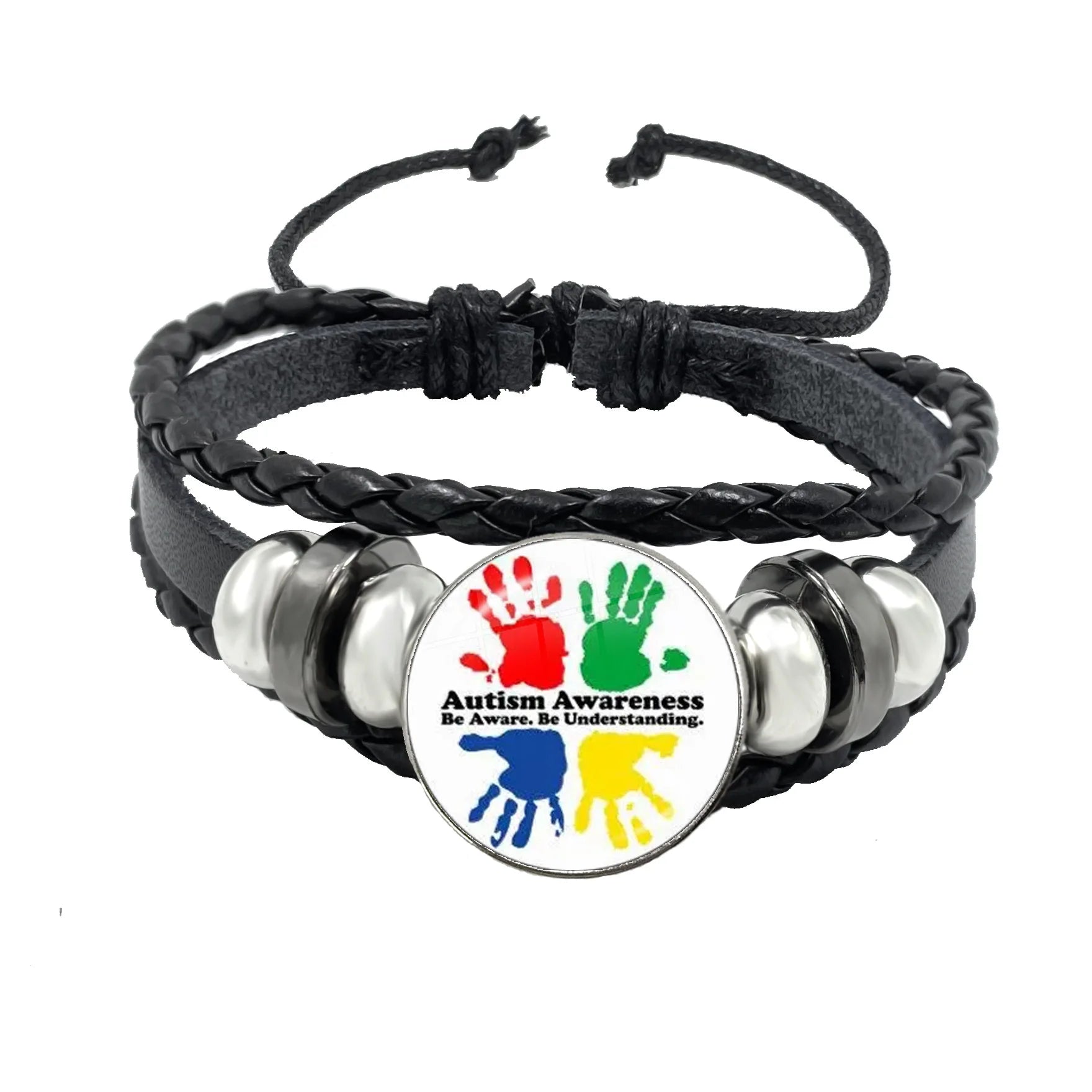 Pu Leather Autism Awareness Jewelry Gift Autism Puzzle Piece Bracelet Collection Autism Mom Bracelet