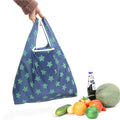Eco Friendly Polyester Foldable Shopping Bag Compact Reusable Grocery Tote Promotional Folded Shopper MegaBDM
