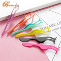 2021 New Trend Custom logo Stainless Steel Magnetic False Eyelash Applicator Extension Eyelash Tweezers