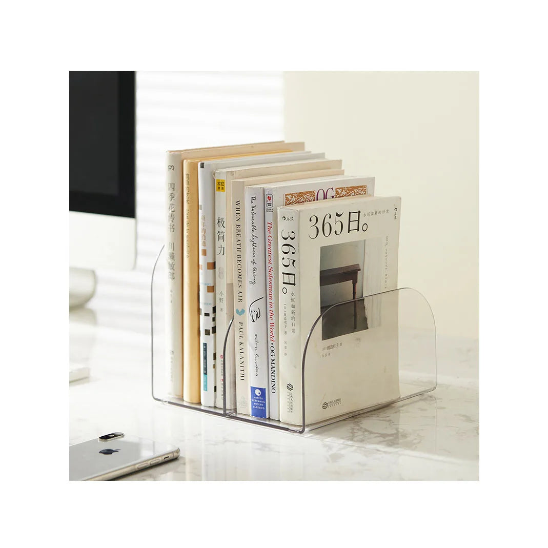 Plastic Kid Book Shelf Plastic Book Organizer for Office Document Storage Organizer File Basket Information Rack