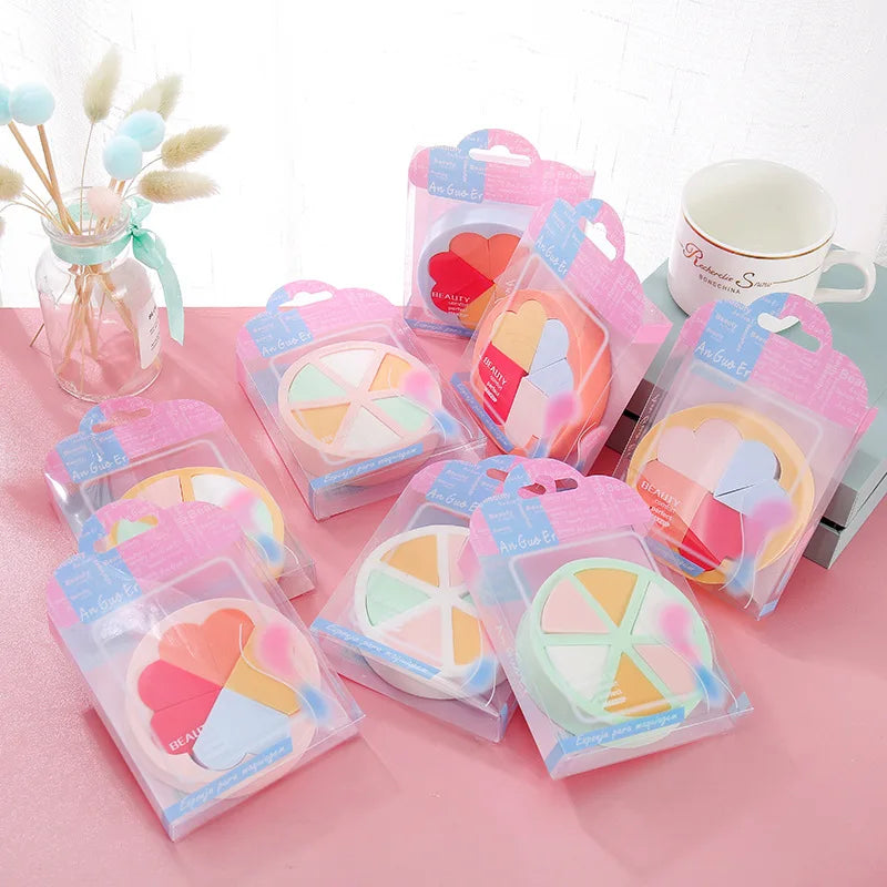 YUE Super Soft Non Latex Beauty Makeup Sponge Bb Cream for Wheel Diamond Design Washable Plastic Box Case Custom Logo OEM/ODM
