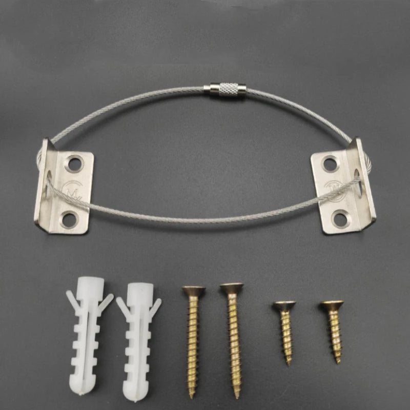 Factory Furniture Stamping Stainless Steel Anti-Tip Straps Child Proofing Wall Safety Anchors JNT ST-205