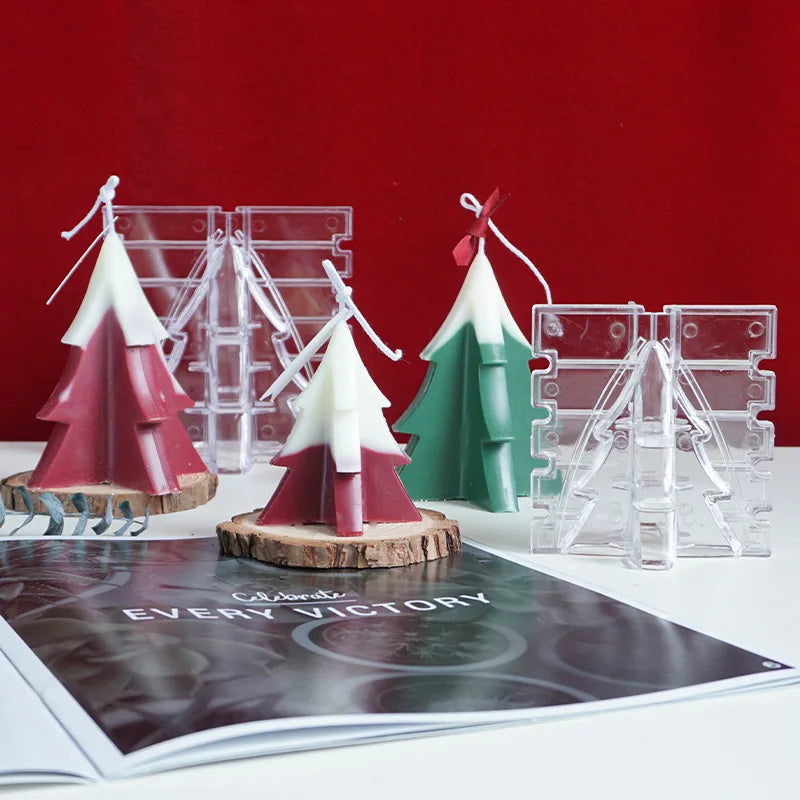 B-4008 4.7in INS Christmas Tree Cross 12cm Candle Molds for Candle Mold Reusable