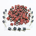 100pcs Grits 80-600# 1/2 3/8 1/4 Dremel Sanding Drum Band Kit With 1/8 2.35mm Mandrels Grinder Rotary Abrasive Grinding Tools