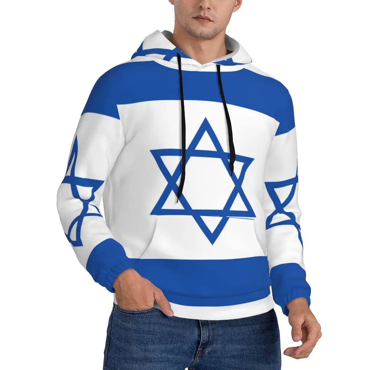 Fitspi Men Hoodie Casual Streetwear Hip Hop Sweatshirt Autumn Harajuku Israel Flag Hoodie Custom Wholesale