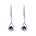 Wholesale Price Jewelry Earrings Sterling 925 Silver Fashion Jewelry Earrings Natural London Blue Topaz