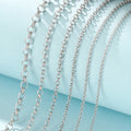 DIY 1.3mm 1.5mm 1.8mm 2mm 2.5mm 3mm 4mm 5mm 925 Sterling Silver Rolo Chain Semi-finished Circle Link Chain Jewelry Accessories