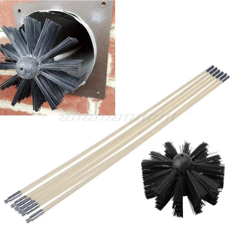 Deal Dryer Vent Cleaning Brush Duct Brush Cleaner Kit Fireplace Chimney Brushes Lint Remover MegaBDM