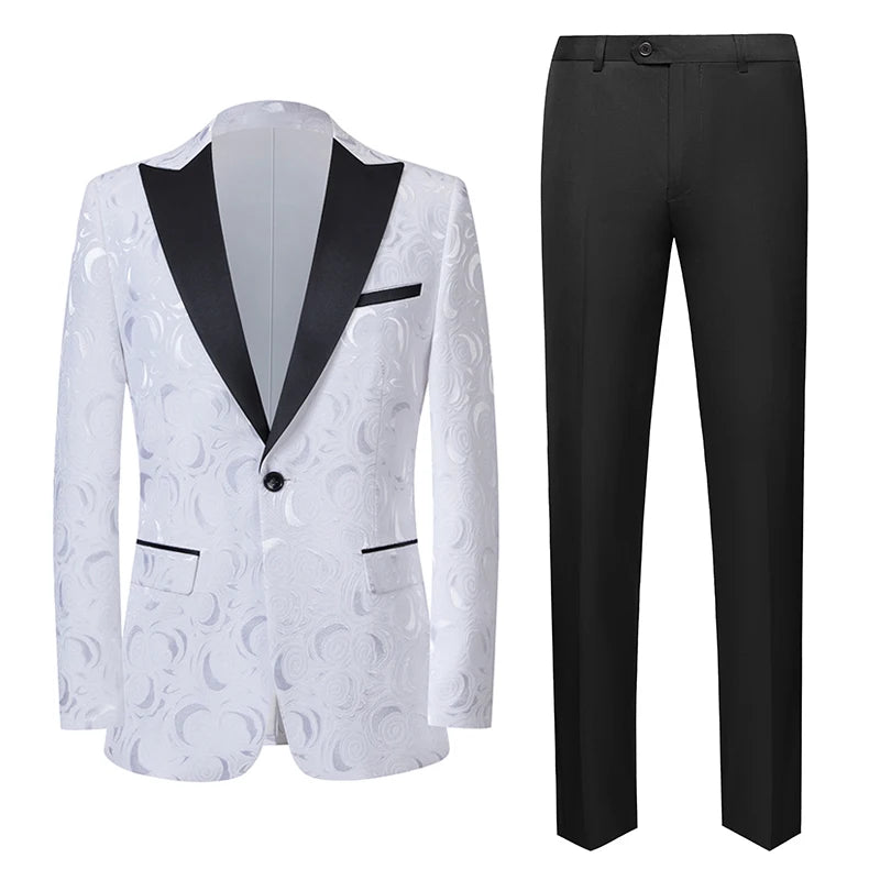 OEM High Quality Custom Men's Wedding Suit Slim Fit Mens 2 Piece Suit Luxury Groom Tuxedo Suit for Men