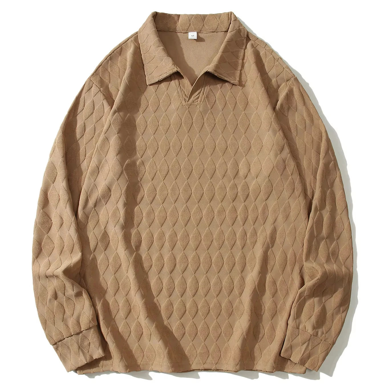 Wholesale Long Sleeve Streetwear Drop Shoulder Oversized Men's Polo Collar Sweat Shirts Men