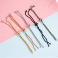 Wholesale Spot Multicolor Stainless Steel Bolo Bracelet DIY Half Finished Sliding Adjustable Bracelet with Rubber Stopper Beads