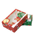 Printed Kraft Paper Gift Packaging Integrated Molding  Christmas Candy Cookie Boxes with clear PVC Window