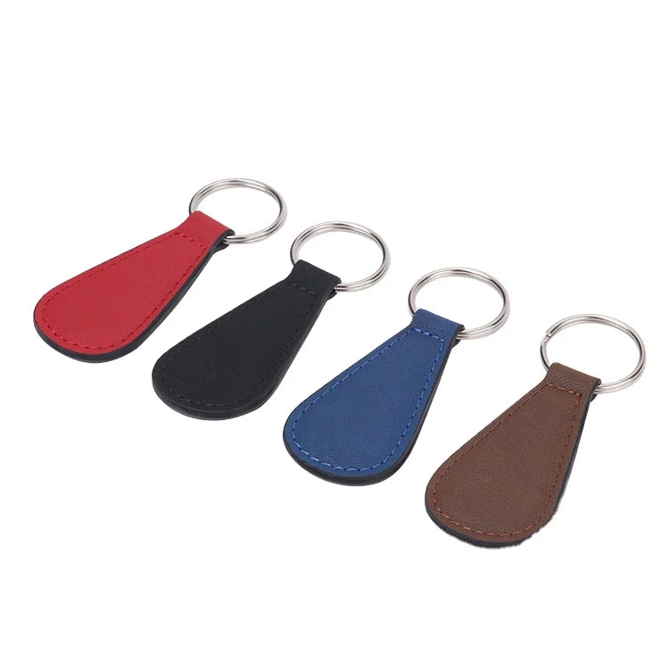 Customized Classic Leather Zinc Alloy Key Holder Keychain with Laser Engraving Personalized Names for Promotional Gifts
