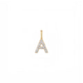 925 Sterling Silver Zircon Diamond Initial Letters 26 Jewelry Making Necklace Bracelet Gold Plated Charms Pendant