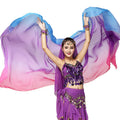 Wholesale 250cm Lengthened Rectangle Polyester Chiffon Scarf Shawl 3-Color Gradient for Women's Daily Wear and Dance Training