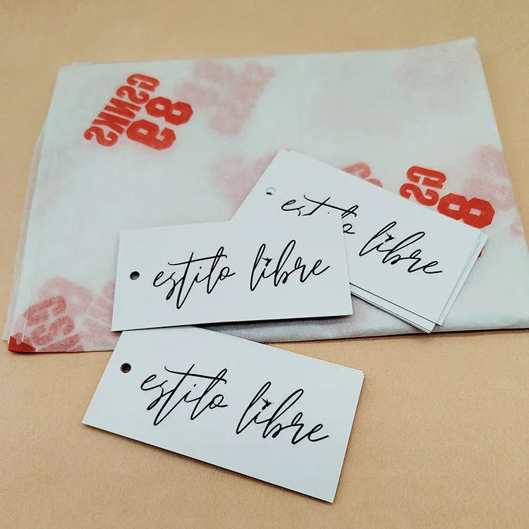 Nice Brand Customized Design Printing Swing Tag Custom Clothing  Hang Paper Tag