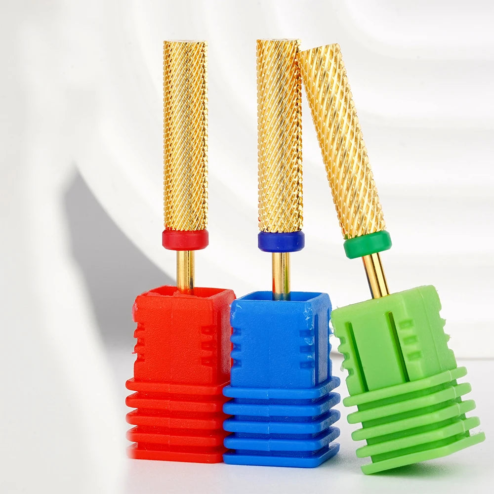 Super Long Small Barrel Bits Safety Bottom Nail Polish Tool More Polishing Area Remove Hard Gel Electric Carbide Nail Drill Bit