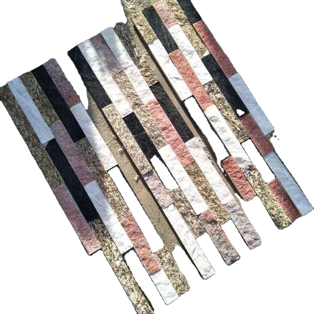 Interior Mix Color Slate Stacked Stone Veneer Wall Cladding