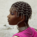 Crystal Rhinestone Headpieces Cap Tassel Headwear Mesh Head Chain Wedding Bridal Flapper Headband
