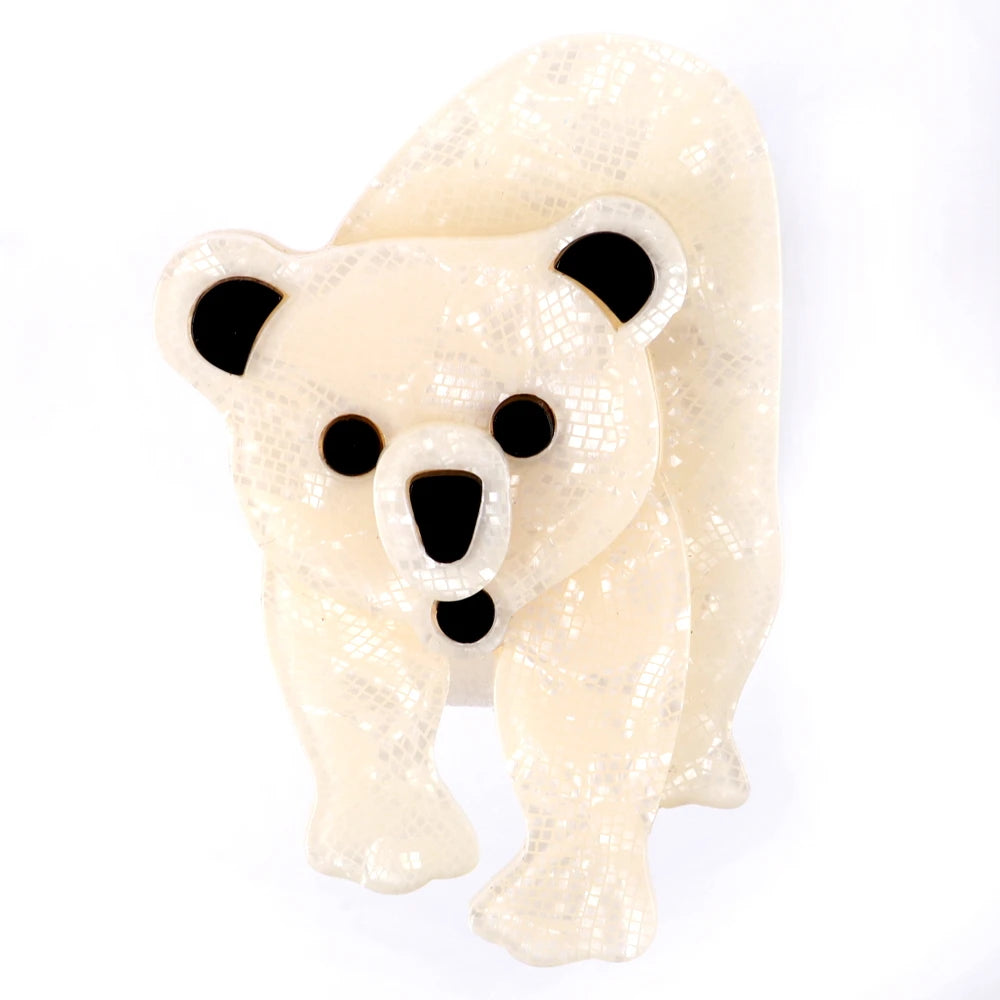 New Arrival Man's Best Friend Animal Jewelry Accessories Cute Polar Bear Children's Day Gift Custom Acrylic Brooch