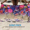 Hot Selling Striped Knitted Sand-free Tropical Eco Friendly Quick-Dry Antimicrobial Beach Towel Made Microfiber Recycled Plastic