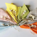 100% Pure Linen Durable Washable Classic Ruffled Napkins for Home and Restaurant Use