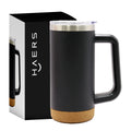 HAERS Custom Logo 304 316 Stainless Steel Portable Sports Bottle Vacuum Flask Thermal Drink Sports Water Bottle with Handle